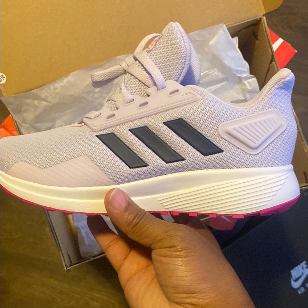 Adidas Purple and Pink Sneakers Lightweight Performance - Picture 3 of 5